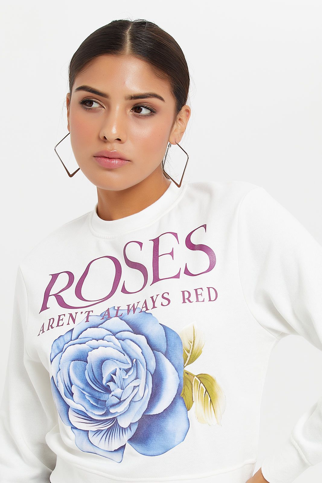 Women White Sweatshirt With Front Print sold by Redtag product image thumbnail 4