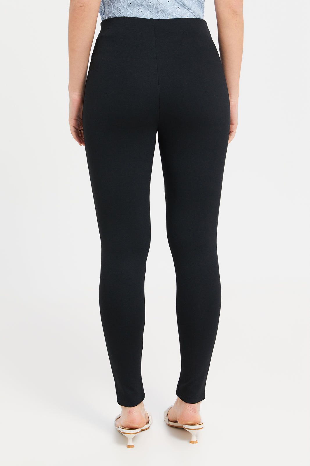 Women Black Side Zipper Leggings sold by Redtag product image thumbnail 4
