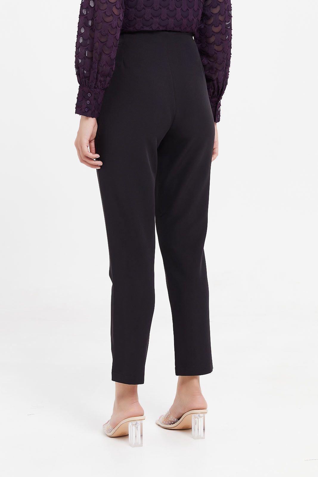 Women Black High Waist Trousers sold by Redtag product image thumbnail 3