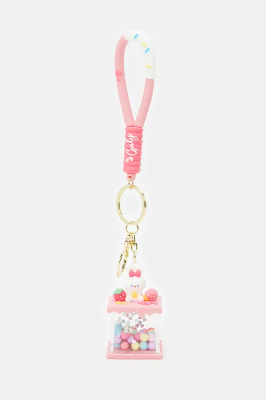 Women Pink Embellished Key Ring sold by Redtag