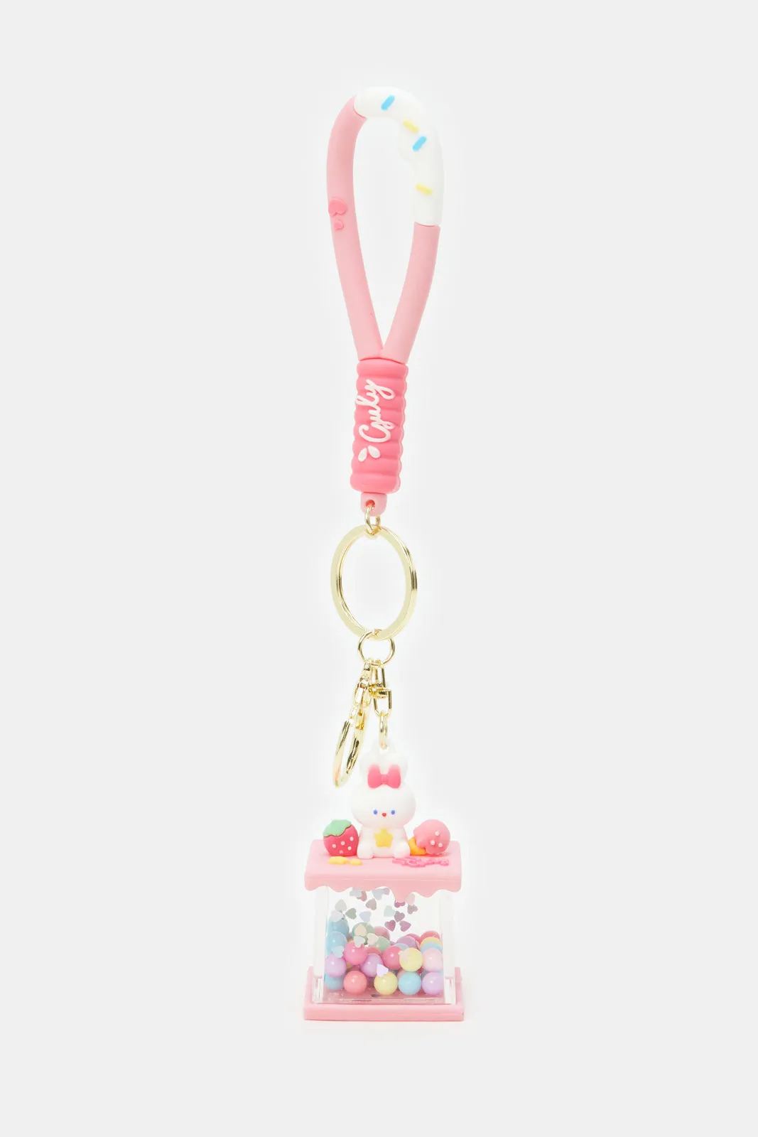 Women Pink Embellished Key Ring sold by Redtag