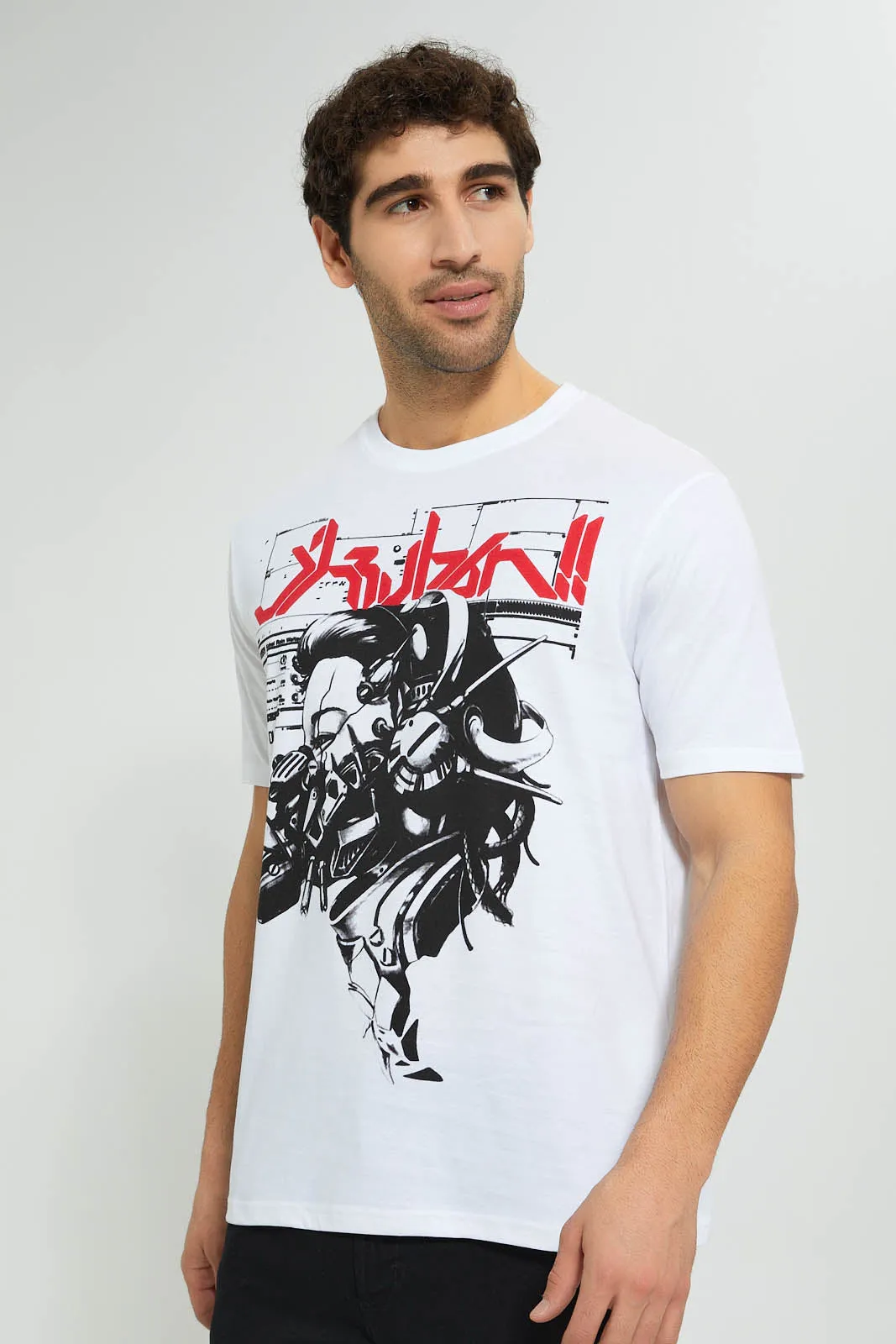 White Digital Printed T-Shirt sold by Redtag product image thumbnail 4