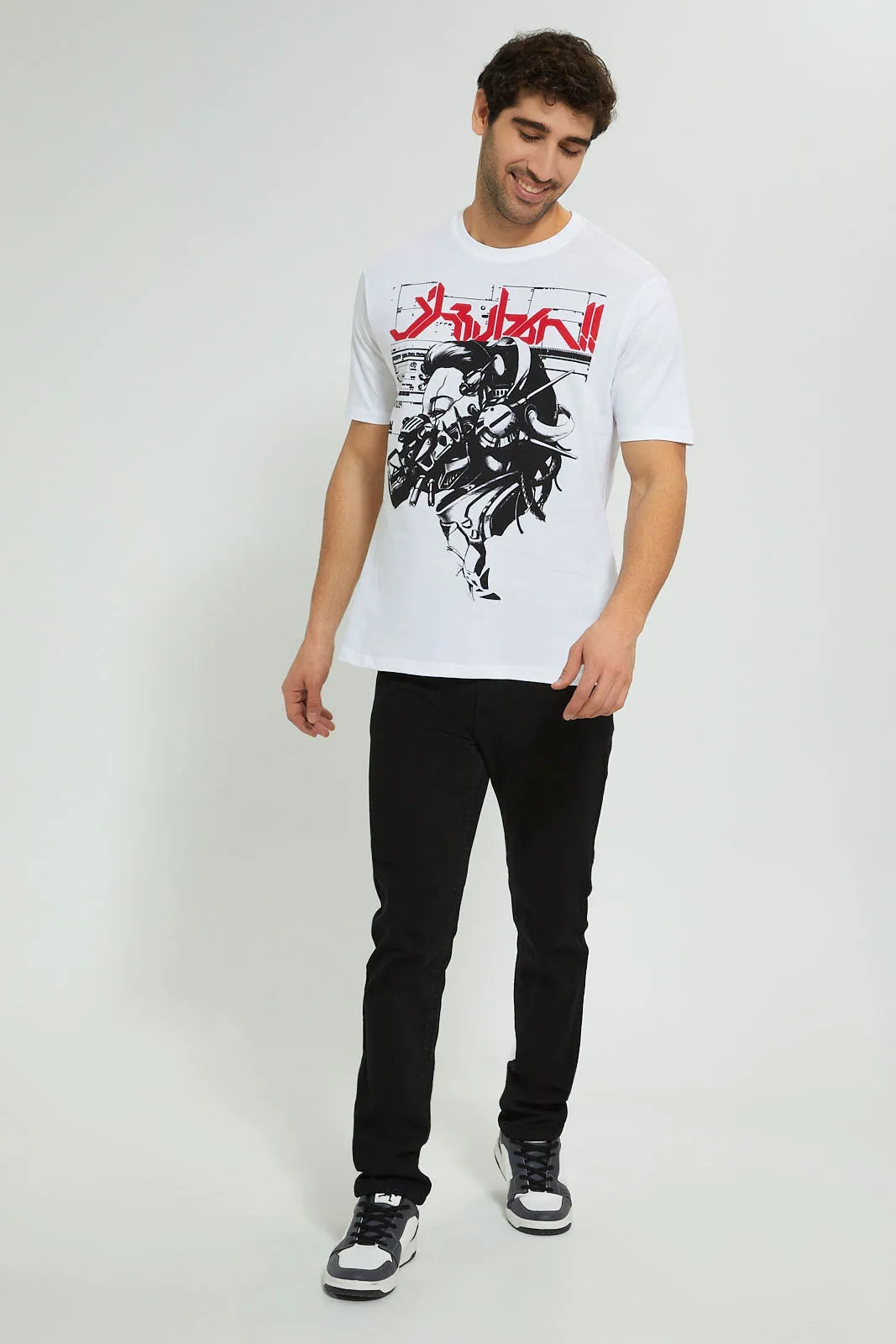 White Digital Printed T-Shirt sold by Redtag product image thumbnail 2