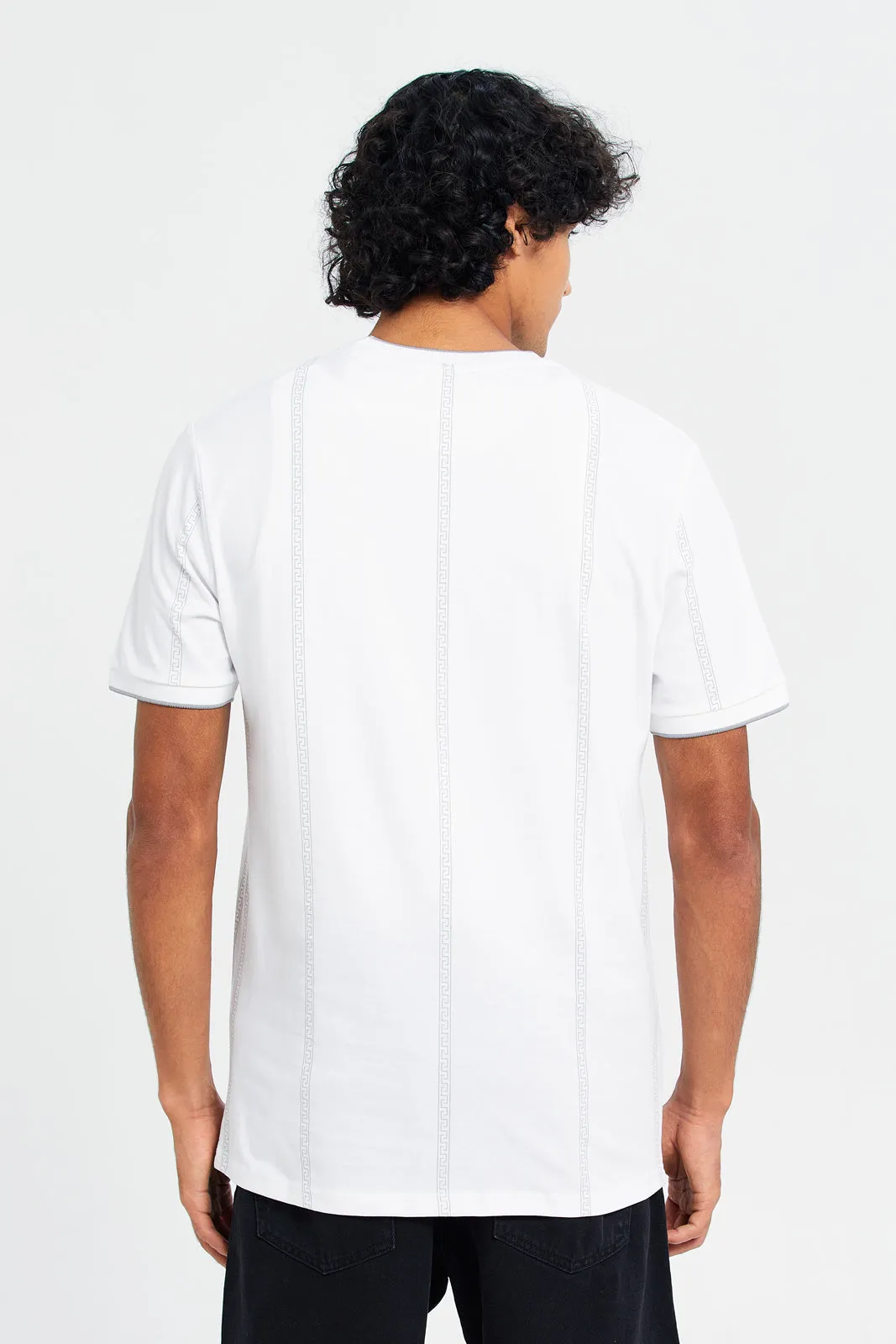 Men White Printed T-Shirt sold by Redtag product image thumbnail 3