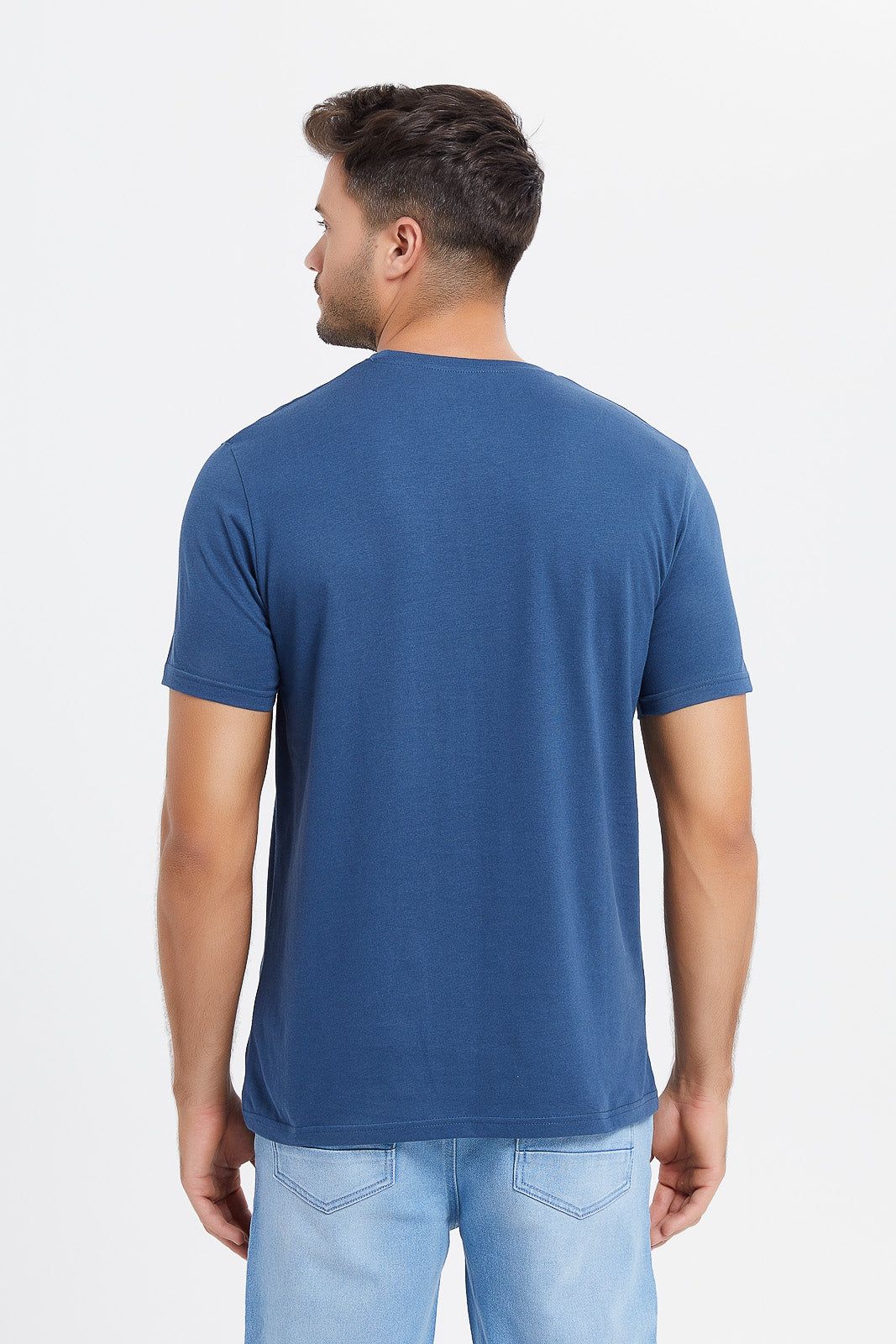 Men Blue Graphic T-Shirt sold by Redtag product image thumbnail 3