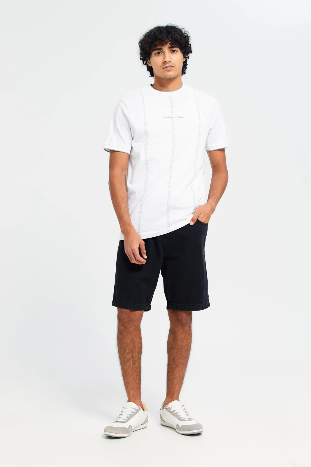 Men White Printed T-Shirt sold by Redtag product image thumbnail 2