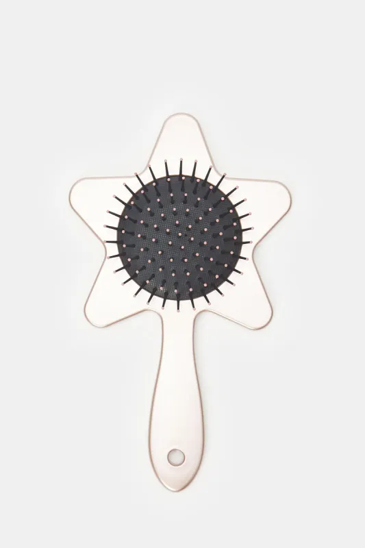 Women Pink Star Hair Brush sold by Redtag