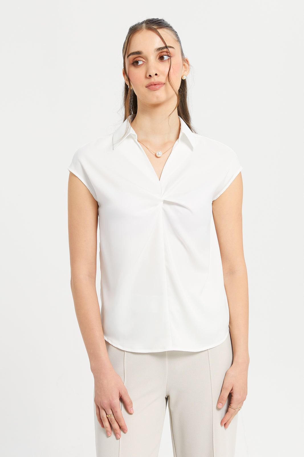 Women Ivory Pearl Blouse sold by Redtag