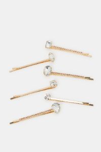 Women Gold Diamante Hair Clip (Pack of 6) sold by Redtag