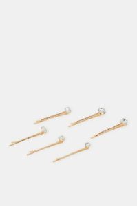 Women Gold Diamante Hair Clip (Pack of 6) sold by Redtag