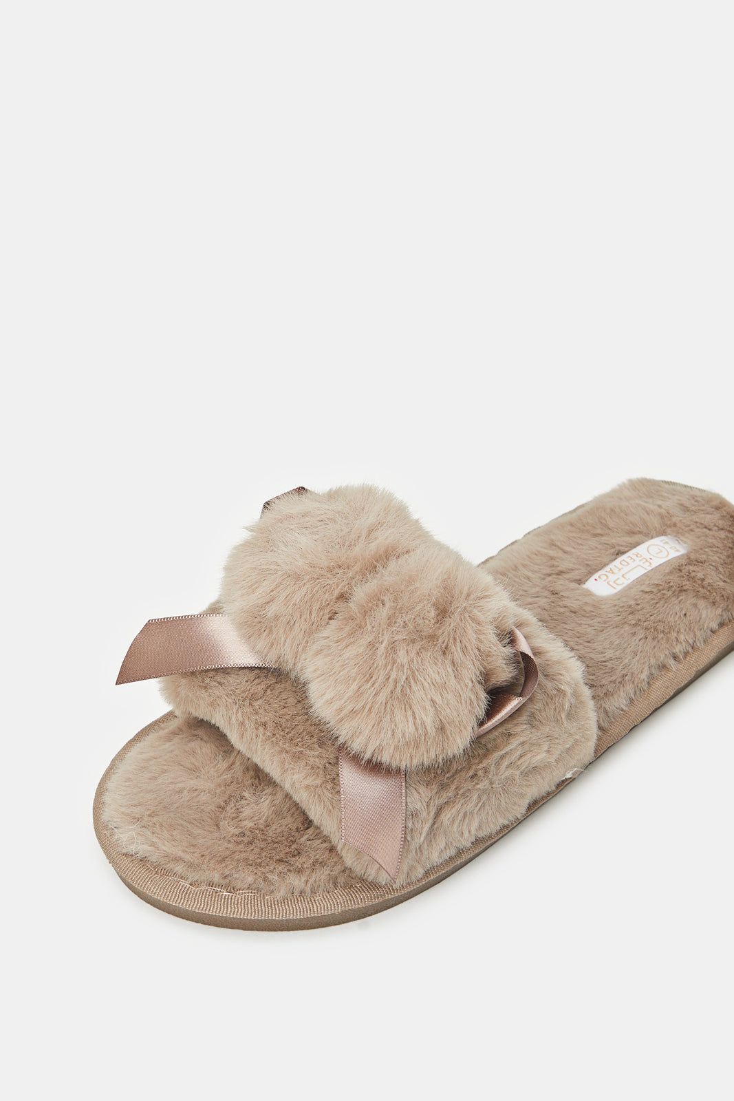 Women Taupe Pom Pom Slipper sold by Redtag product image thumbnail 3