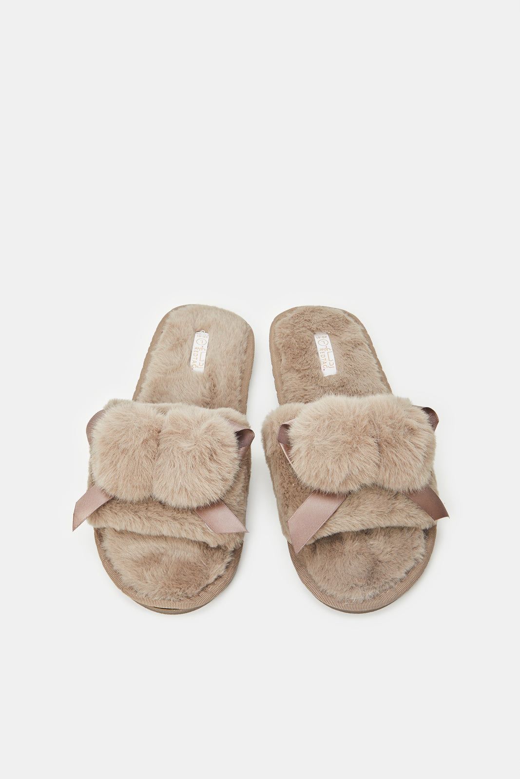 Women Taupe Pom Pom Slipper sold by Redtag product image thumbnail 2
