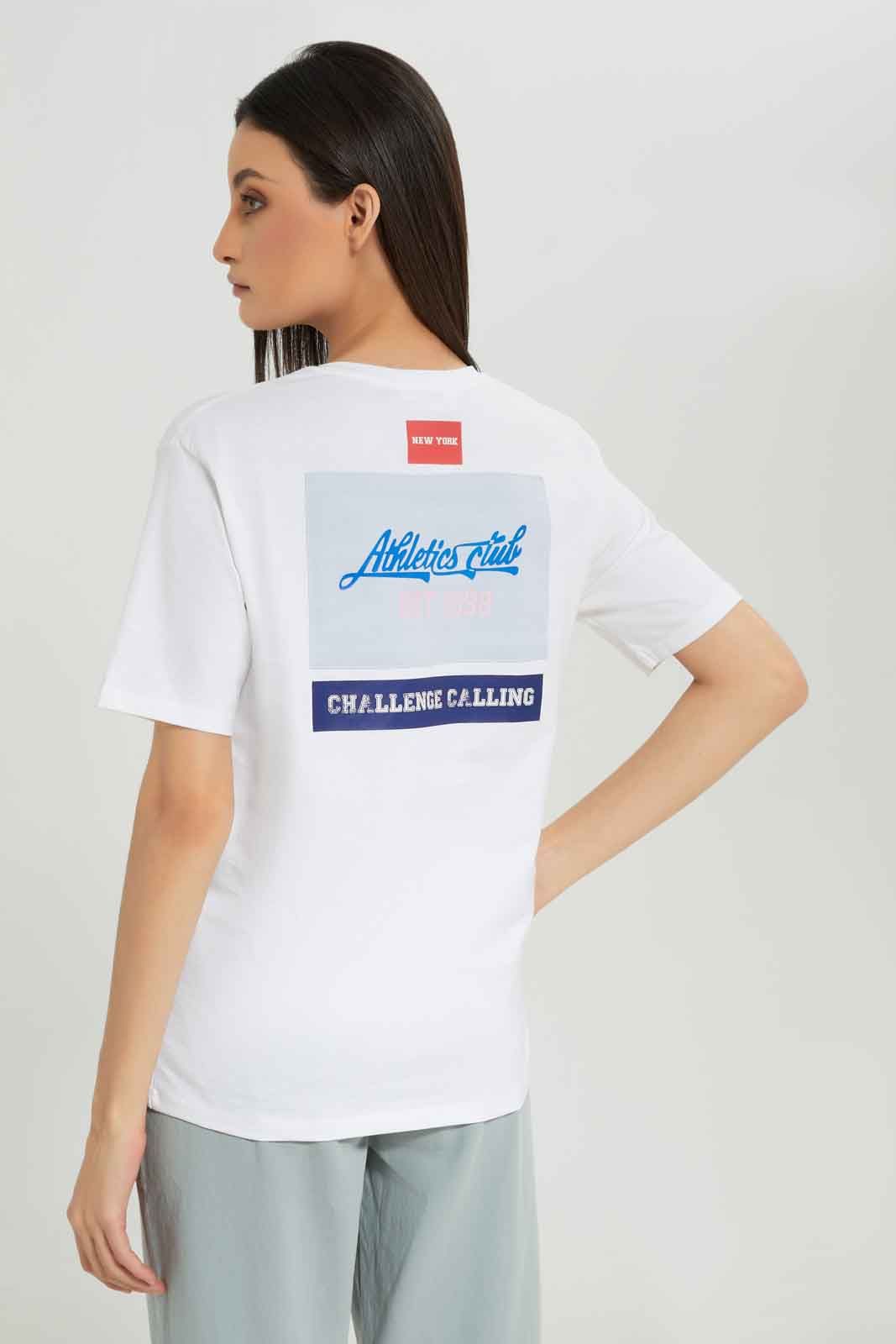 Women White Printed T-Shirt sold by Redtag product image thumbnail 3