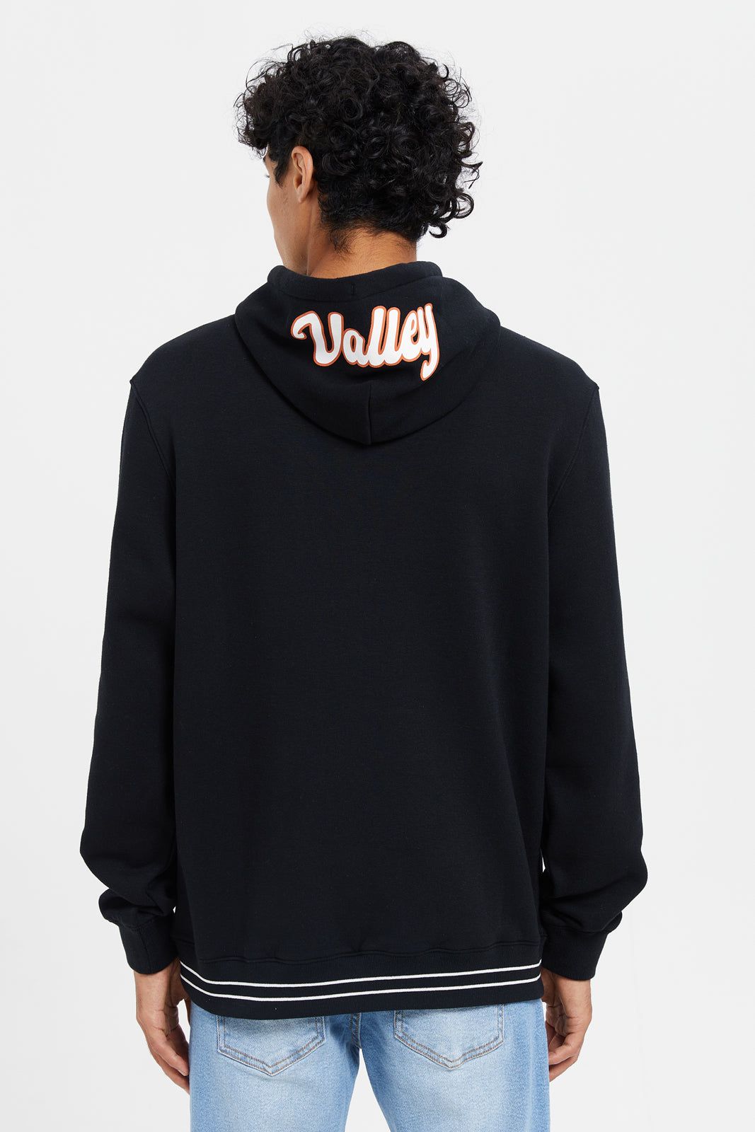 Men Black Printed Hooded Sweatshirt sold by Redtag product image thumbnail 3