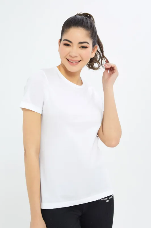 White Short Sleeve Crew Neck T-Shirt sold by Redtag