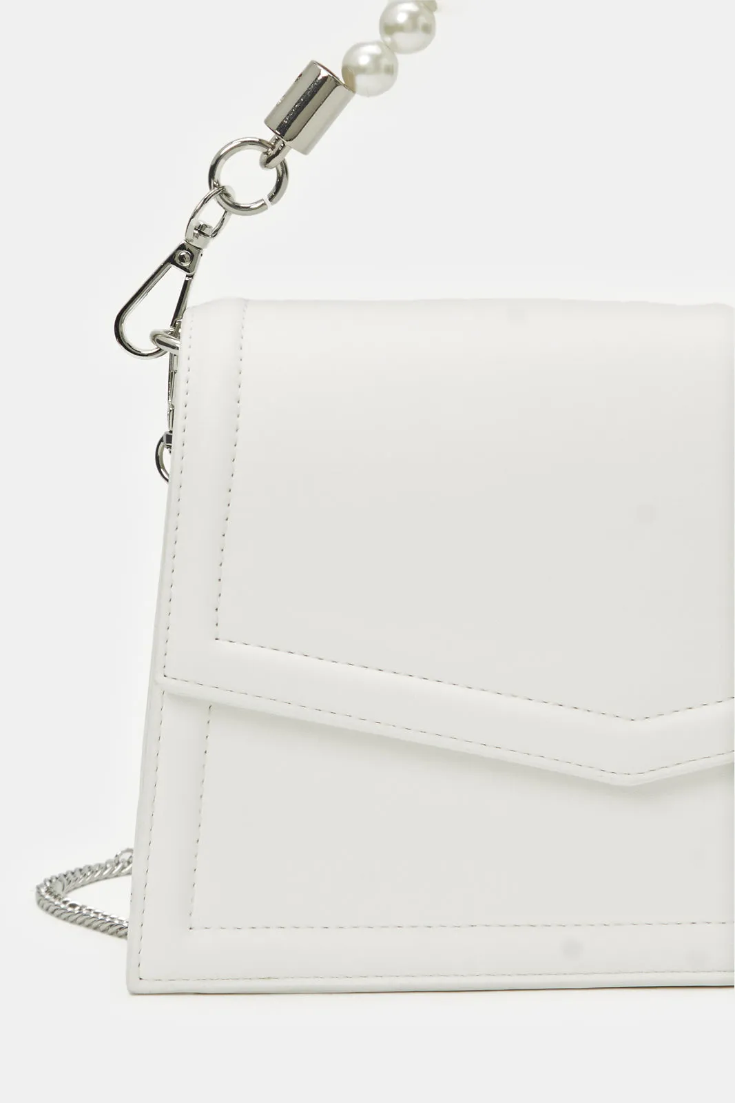 Women White Embellished Clutch Bag sold by Redtag product image thumbnail 3