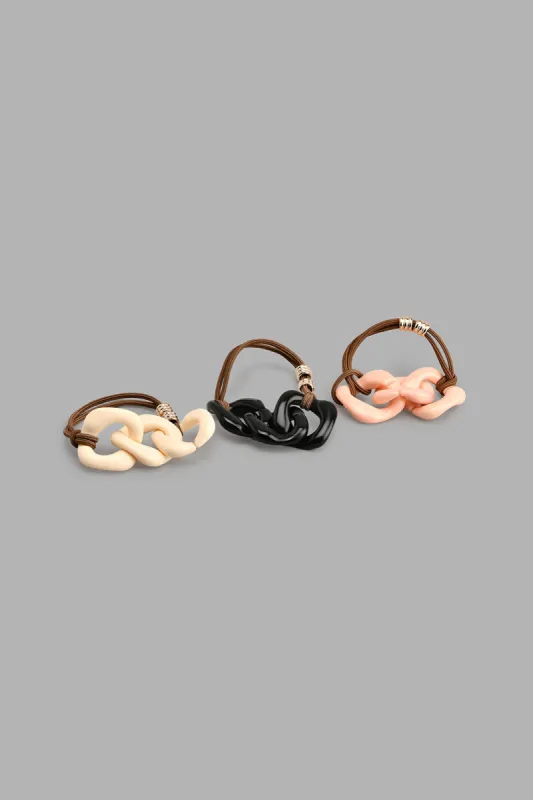 Assorted Elastic Scrunchie Set (3 Piece) sold by Redtag