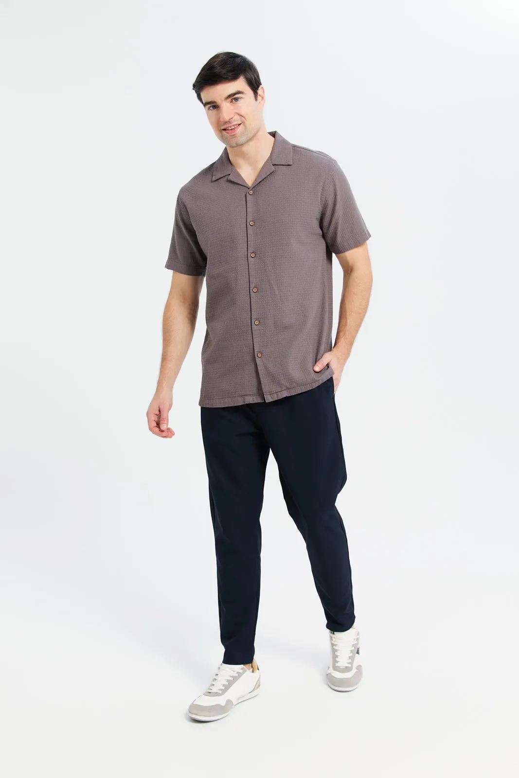 Men Navy Jogger Fit Trousers sold by Redtag product image thumbnail 2