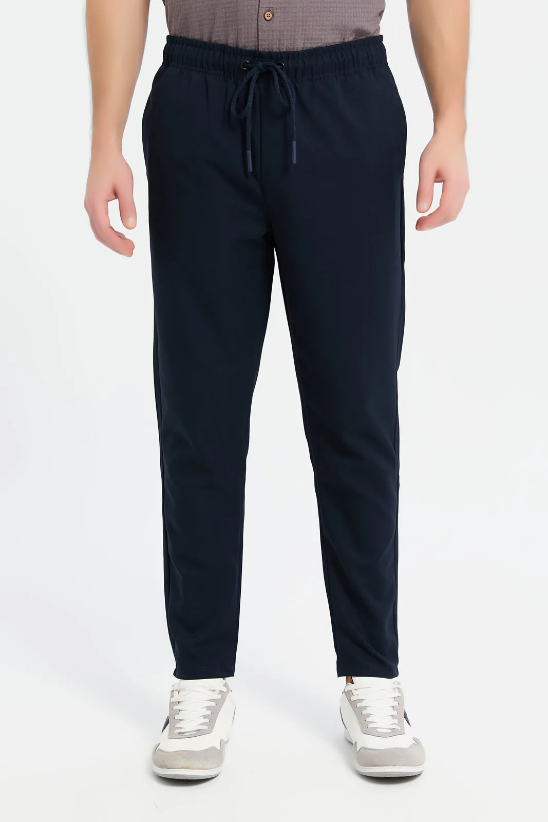Men Navy Jogger Fit Trousers sold by Redtag