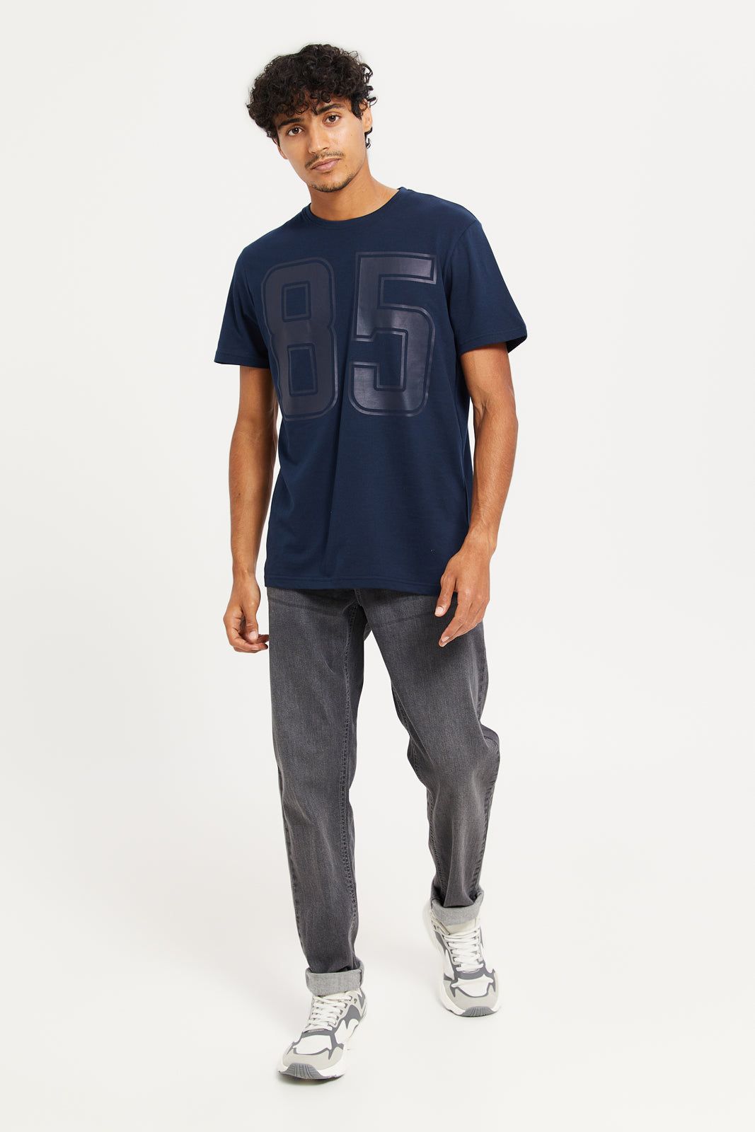 Men Navy Printed T-Shirt sold by Redtag product image thumbnail 2