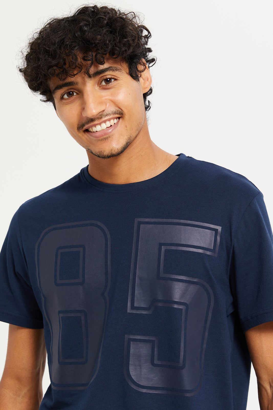 Men Navy Printed T-Shirt sold by Redtag product image thumbnail 4