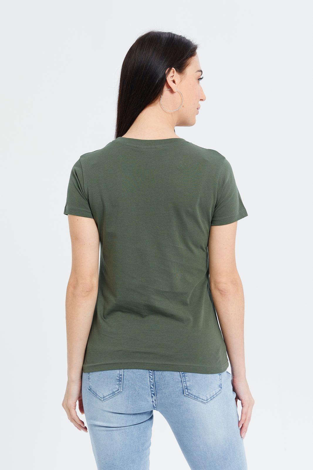 Women Olive Athletic Printed T-Shirt sold by Redtag product image thumbnail 3