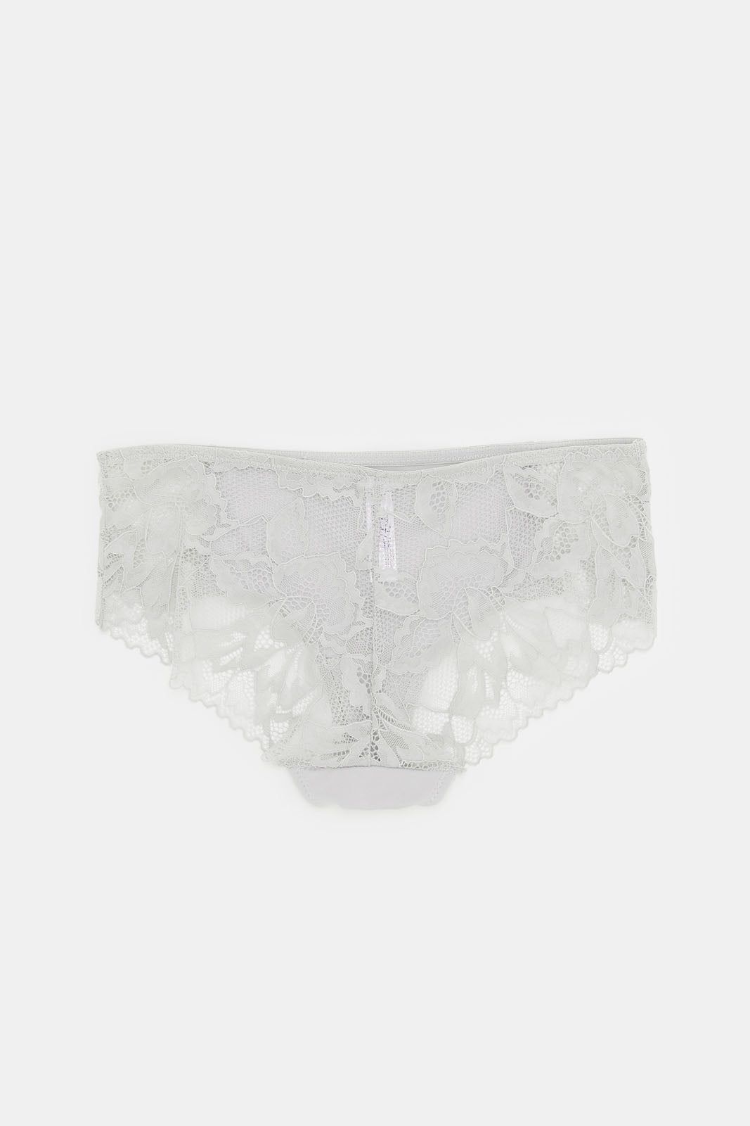 Women Grey Lace Detailed Brief sold by Redtag product image thumbnail 4