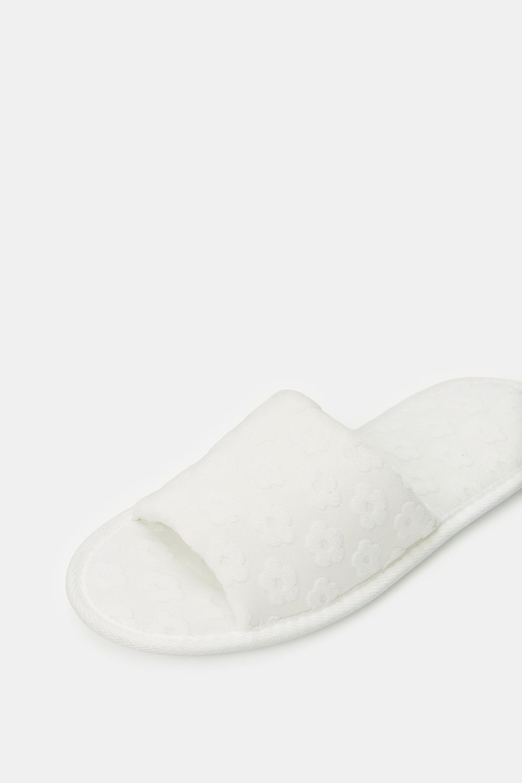 Women White Embossed Slipper sold by Redtag product image thumbnail 3