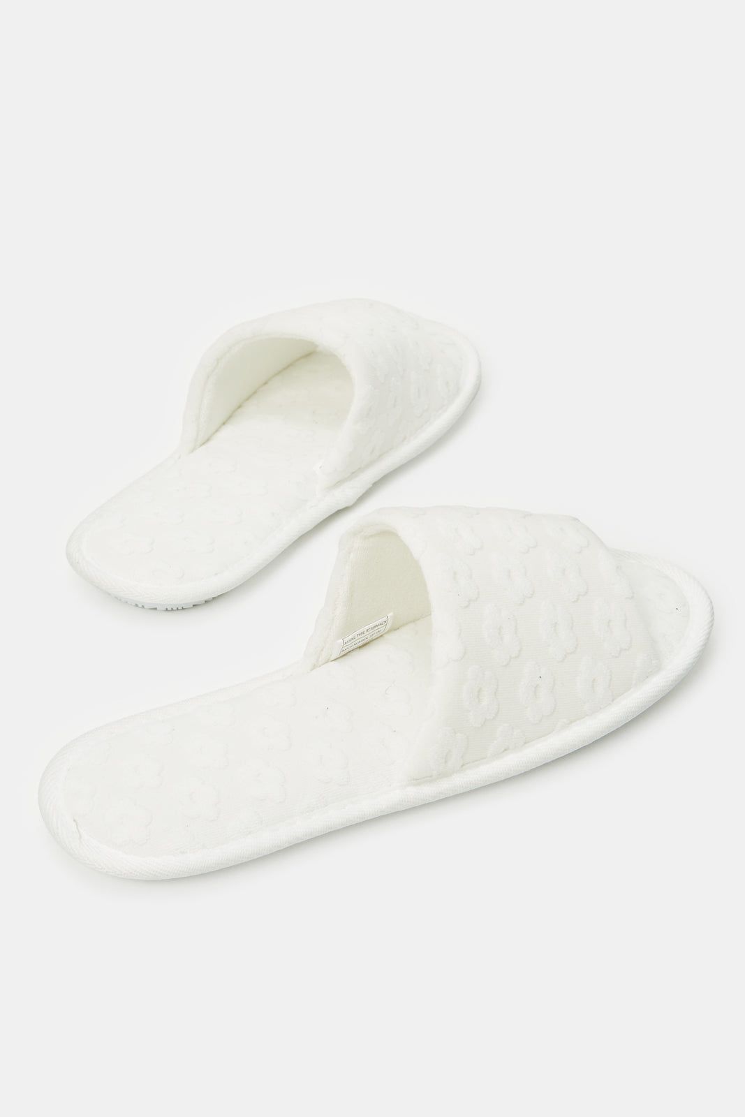 Women White Embossed Slipper sold by Redtag product image thumbnail 4