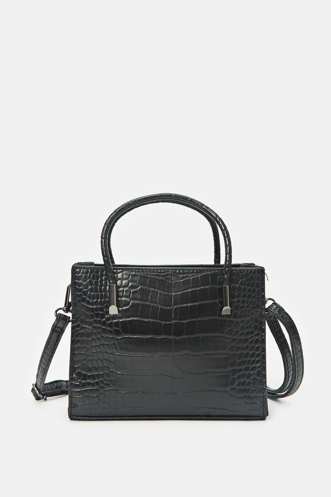 Women Black Messenger Bag sold by Redtag