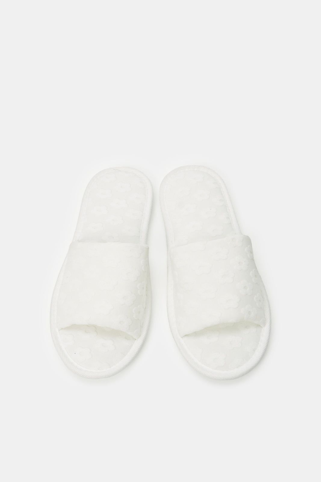 Women White Embossed Slipper sold by Redtag product image thumbnail 2