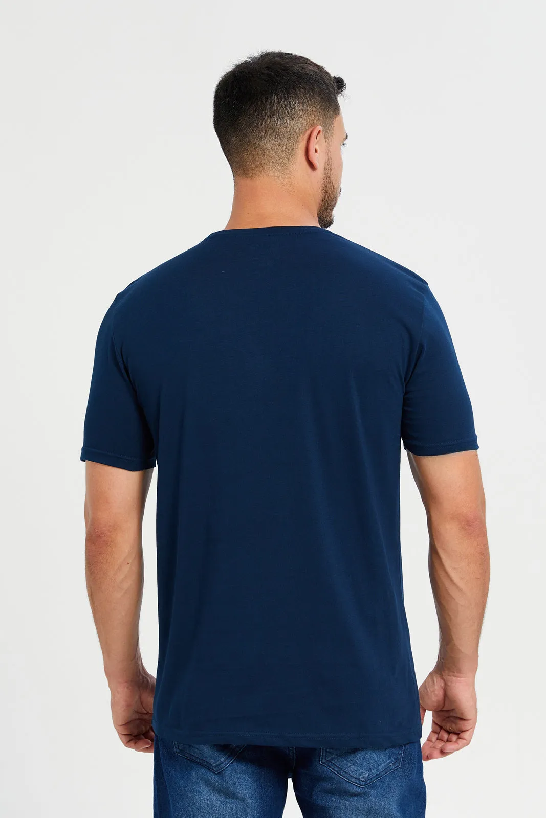 Navy Graphic T-Shirt sold by Redtag product image thumbnail 3