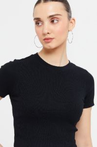 Woman Black Crop Top sold by Redtag