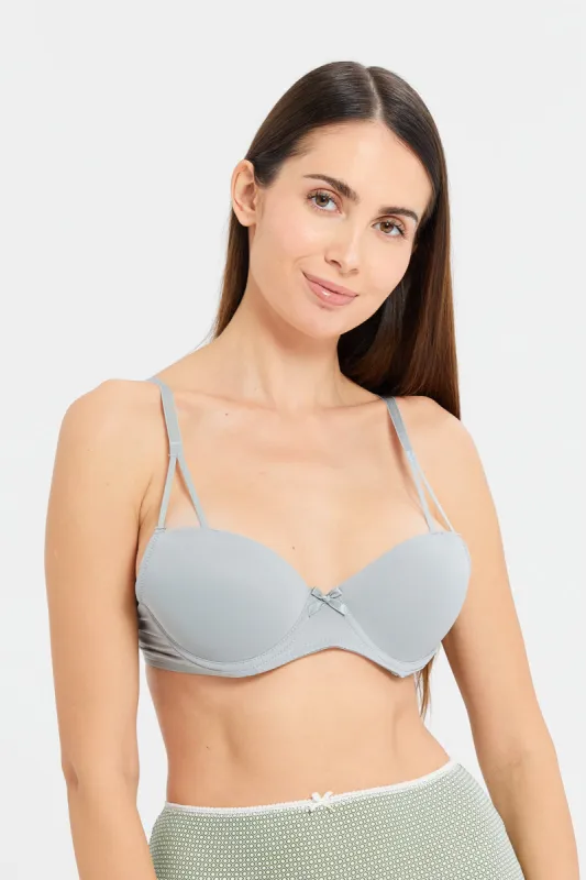 Women Assorted Plain Plunge Bra Set (Pack Of 3) sold by Redtag