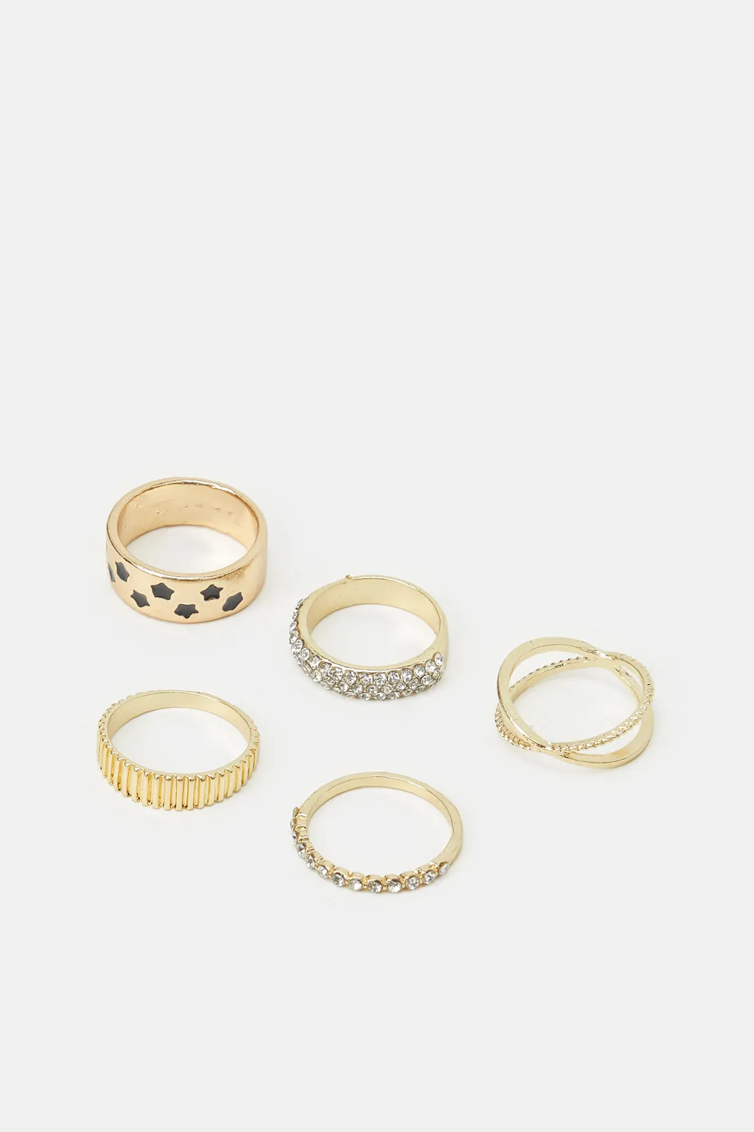 Women Gold Embellished Ring Set (5 Piece) sold by Redtag product image thumbnail 2