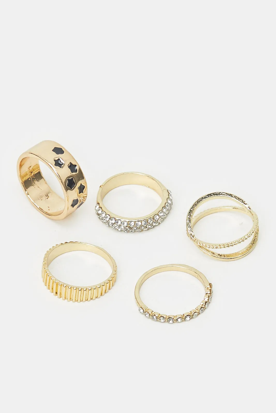 Women Gold Embellished Ring Set (5 Piece) sold by Redtag product image thumbnail 3