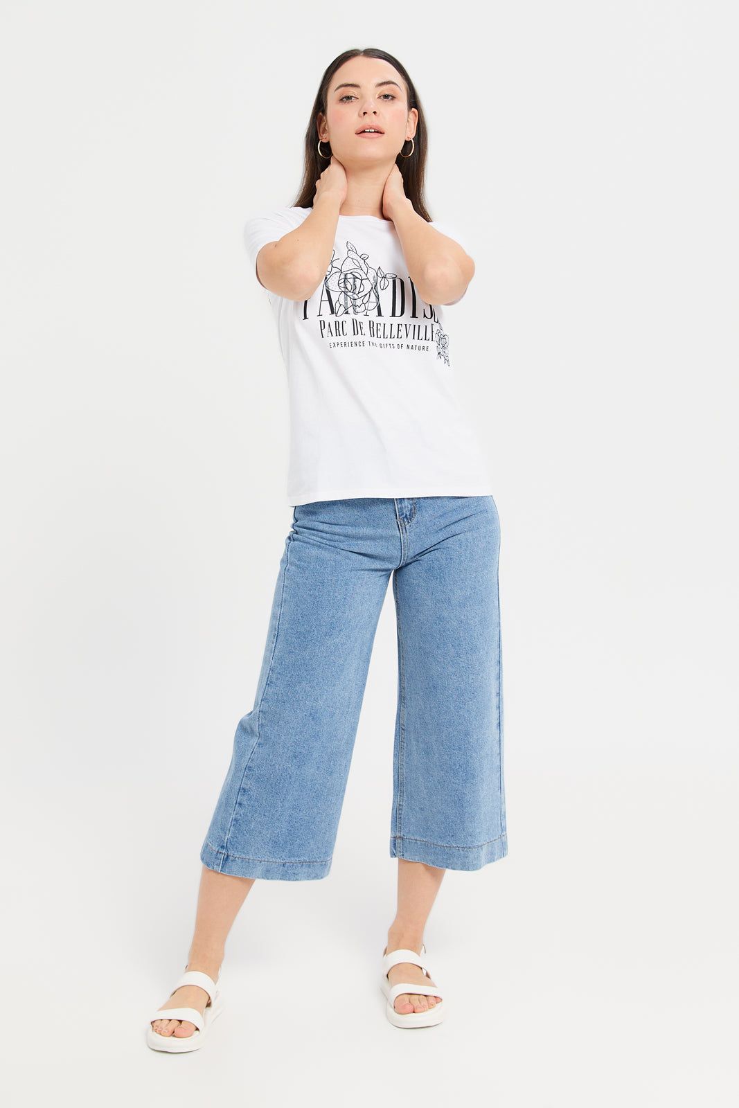 Women White Lace Embellished T-Shirt sold by Redtag product image thumbnail 2