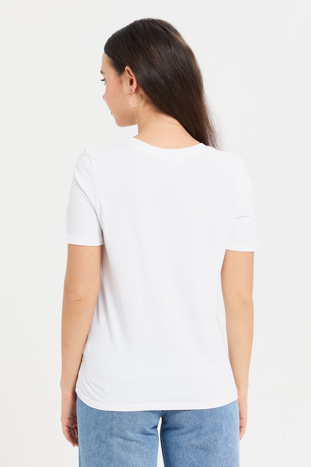 Women White Lace Embellished T-Shirt sold by Redtag product image thumbnail 3