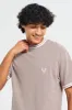 Men Brown Pique Logo T-Shirt sold by Redtag
