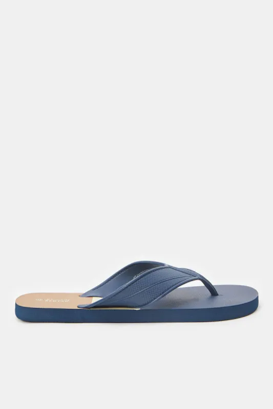 Men Blue Toe Post Flip Flops sold by Redtag
