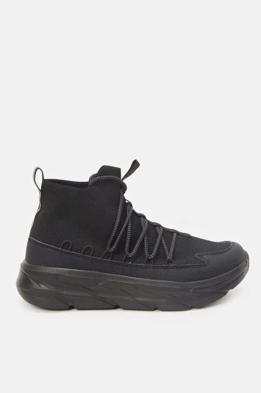 Men Black High Top Sneakers sold by Redtag