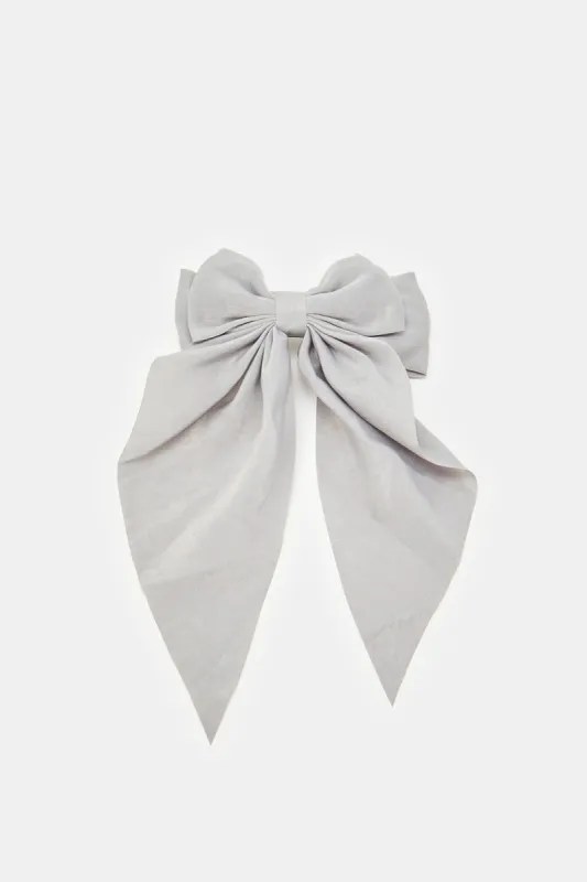 Women Silver Bow Hair Clip sold by Redtag