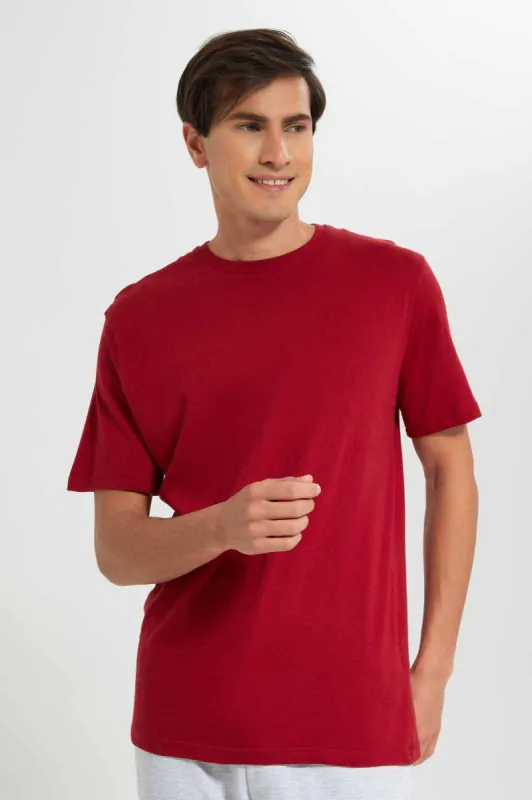 Red Basic Crew Neck T-Shirt sold by Redtag