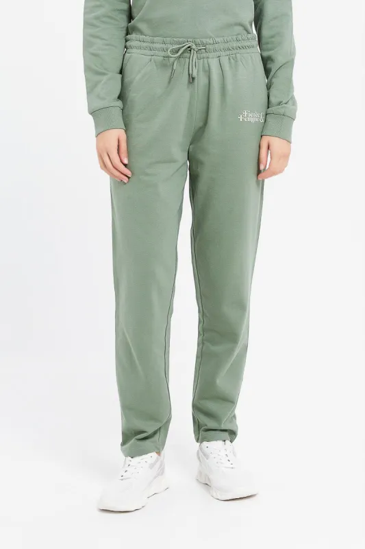 Women Olive Placement Print Jogger sold by Redtag