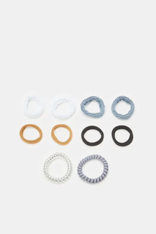 Women Assorted hair Tie Set (Pack of 10) sold by Redtag