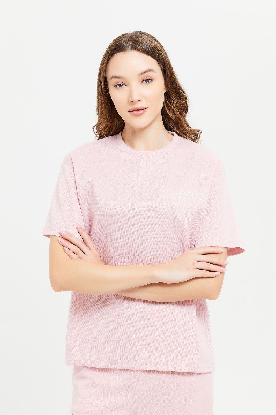 Women Pink Back Print T-Shirt sold by Redtag