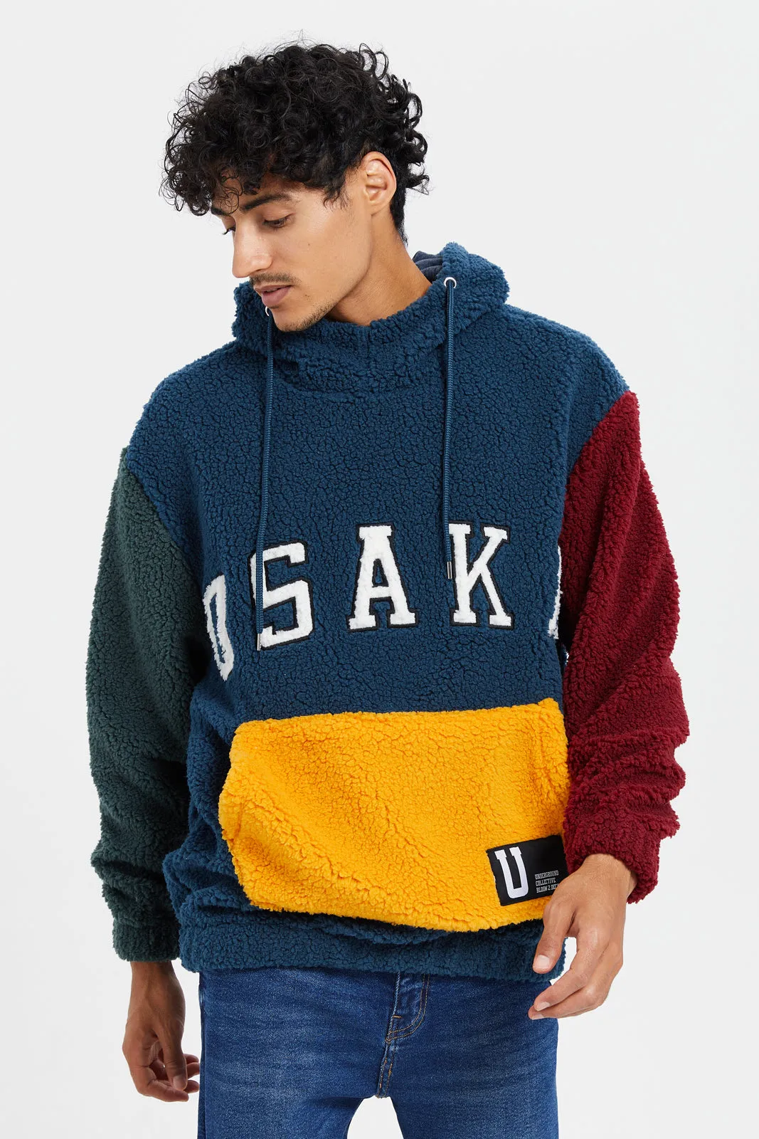 Men Blue Printed Sweatshirt sold by Redtag