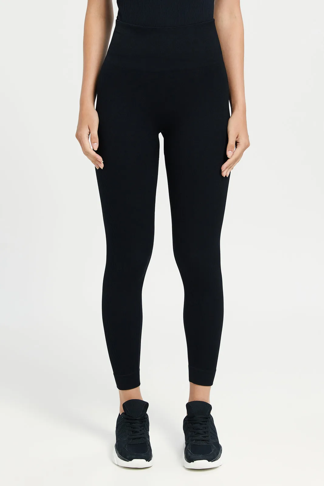 Black Seamless Legging sold by Redtag