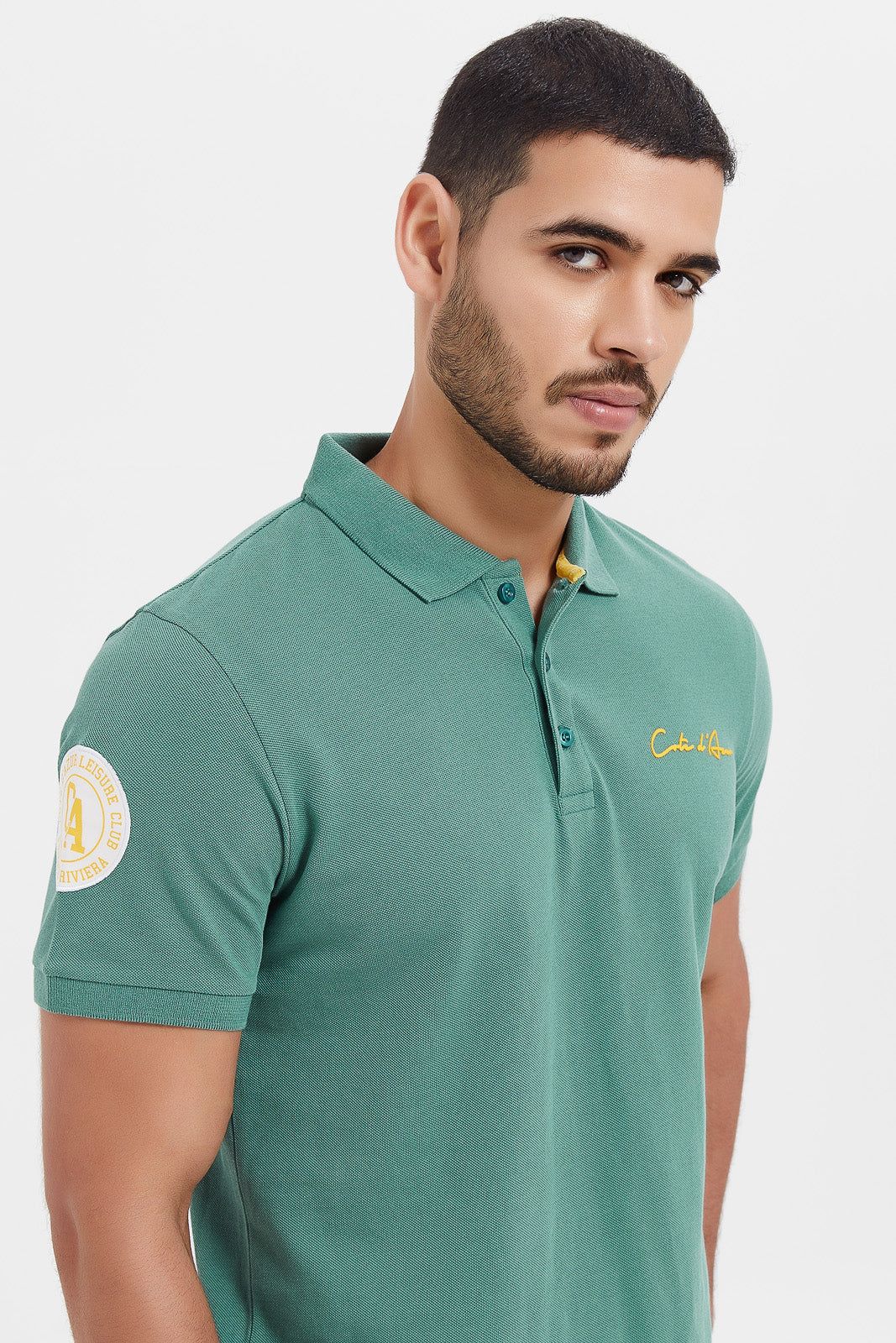 Men Green Varsity Sports Polo Shirt sold by Redtag product image thumbnail 4