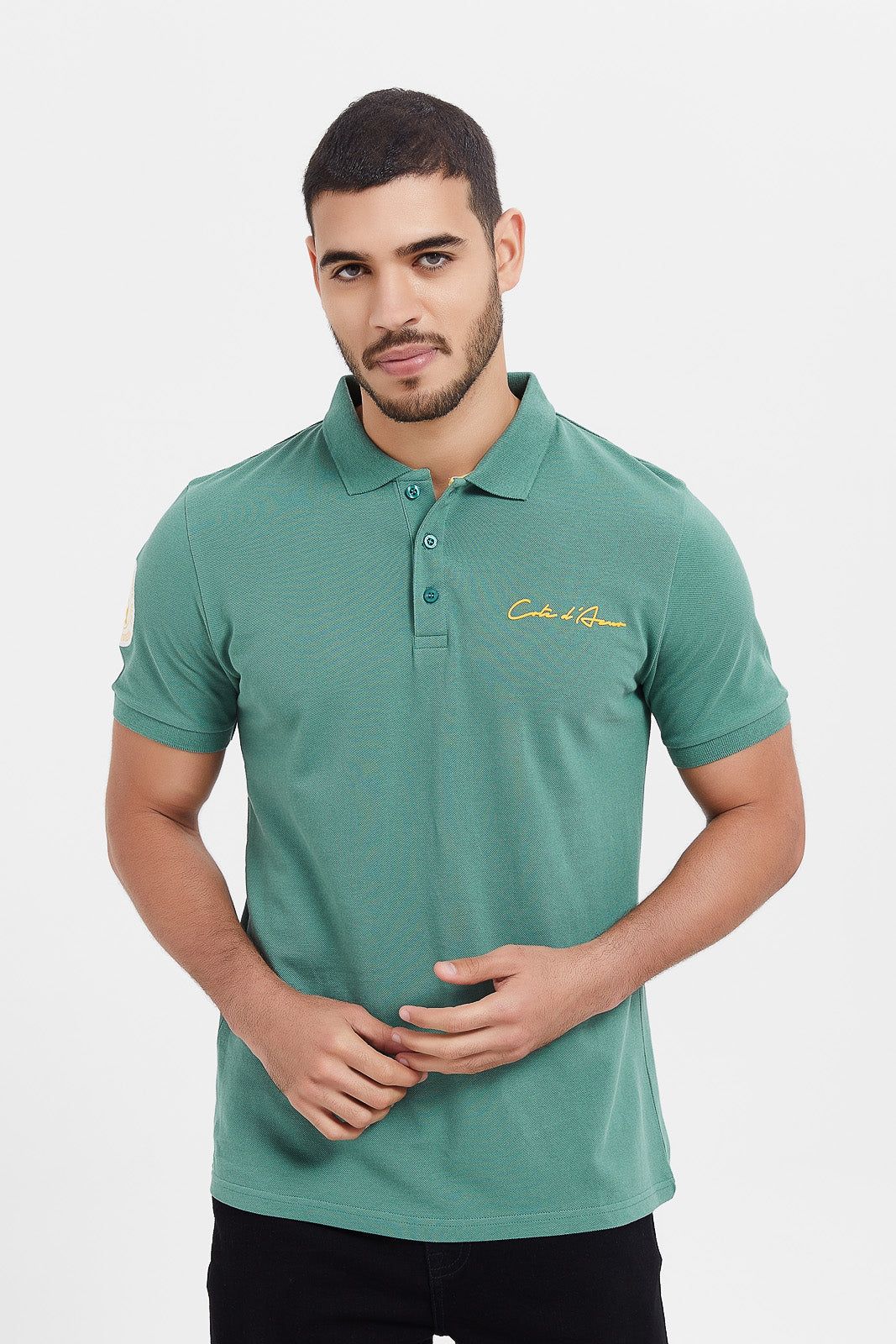 Men Green Varsity Sports Polo Shirt sold by Redtag